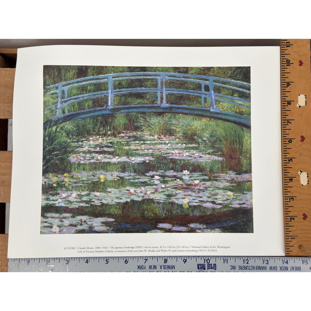 Claude Monet The Japanese Footbridge Art Print National Gallery of Art 11x14